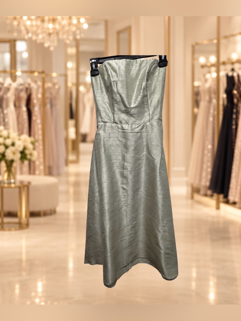Watters & watters pistachio Green Strapless Sheath Dress size XXS